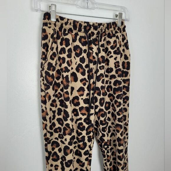 ShoSho Animal Print Joggers Pants Loungewear Cozy Pull On Pajama Casual Small - Picture 2 of 9